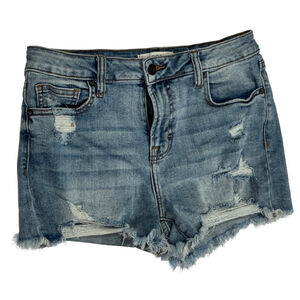 Hidden Distressed High Waist Shorts